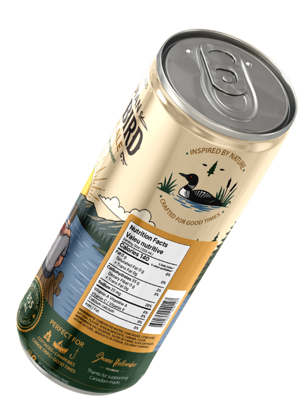 Single can, nutrition panel side