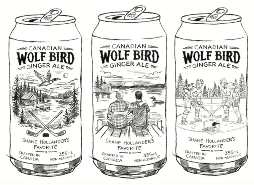 Three can concept sketches in pencil